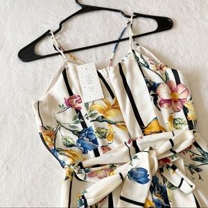 Sienna Sky Ivory Floral Wide-Leg Jumpsuit